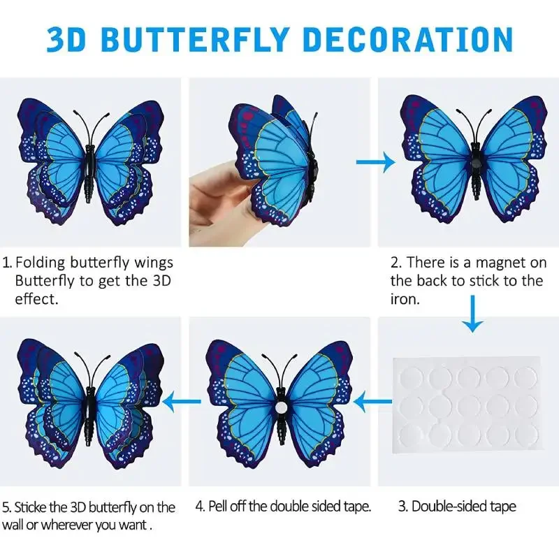 12pcs 3D Colorful Butterfly Wa - đánh giá và giá Art And Craft For Nursery