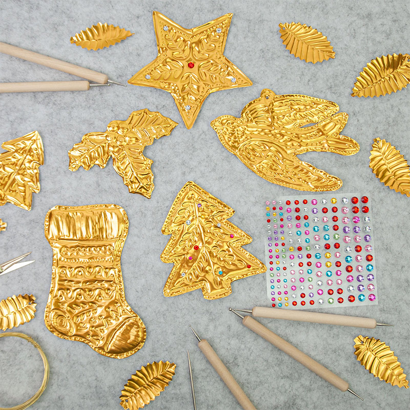 DIY Gold Foil Art Relief Chris - đánh giá và giá Art Craft For Christmas