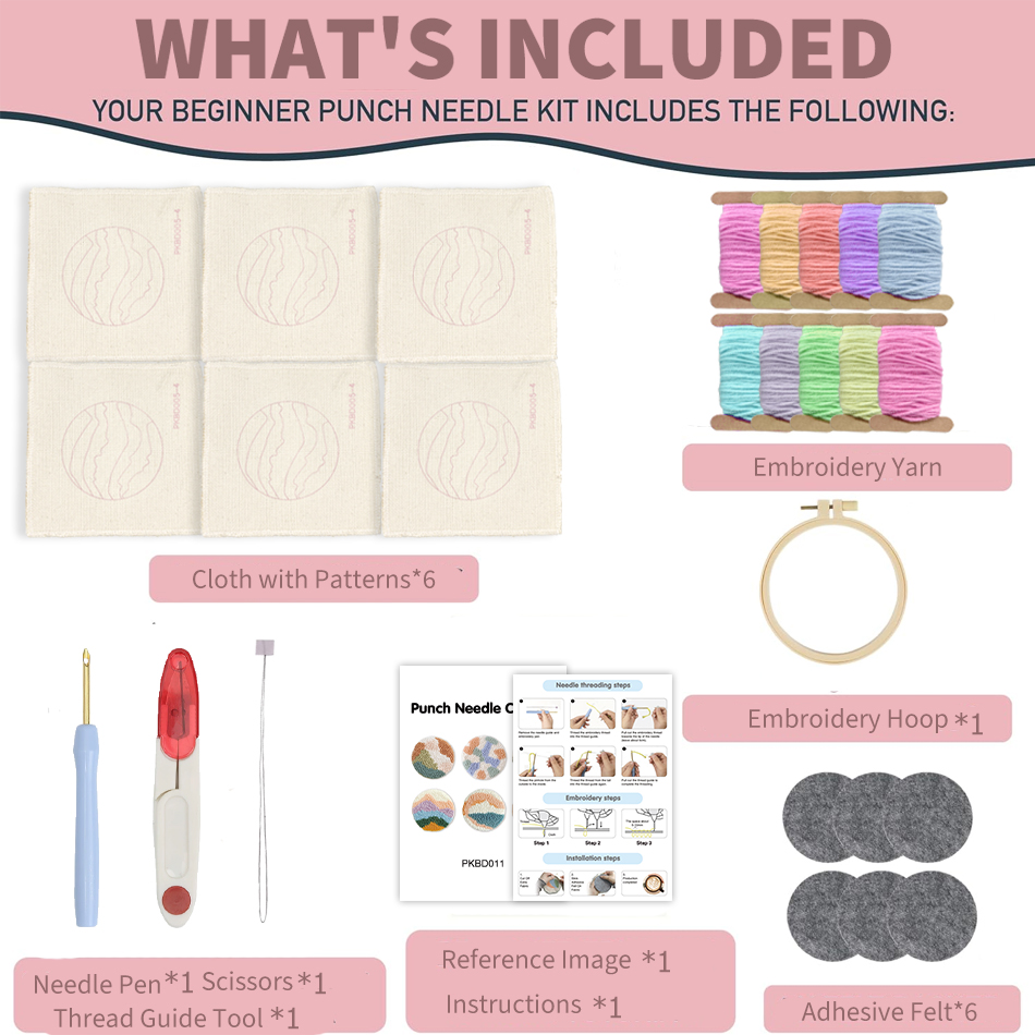 SDOYUNO 6pcs Punch Needle Coas - đánh giá và giá Art Craft Yarn