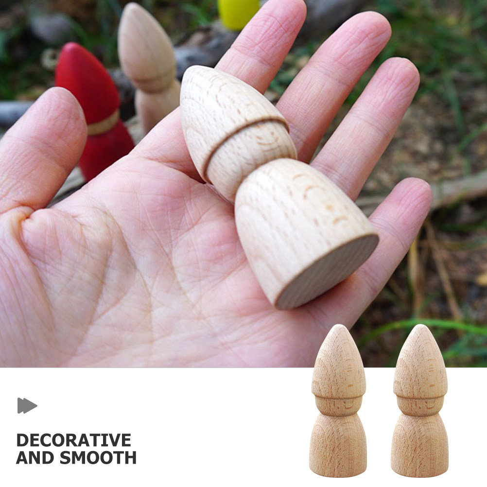 6Pcs Wooden Peg People Unpaint - đánh giá và giá Art Y Craft