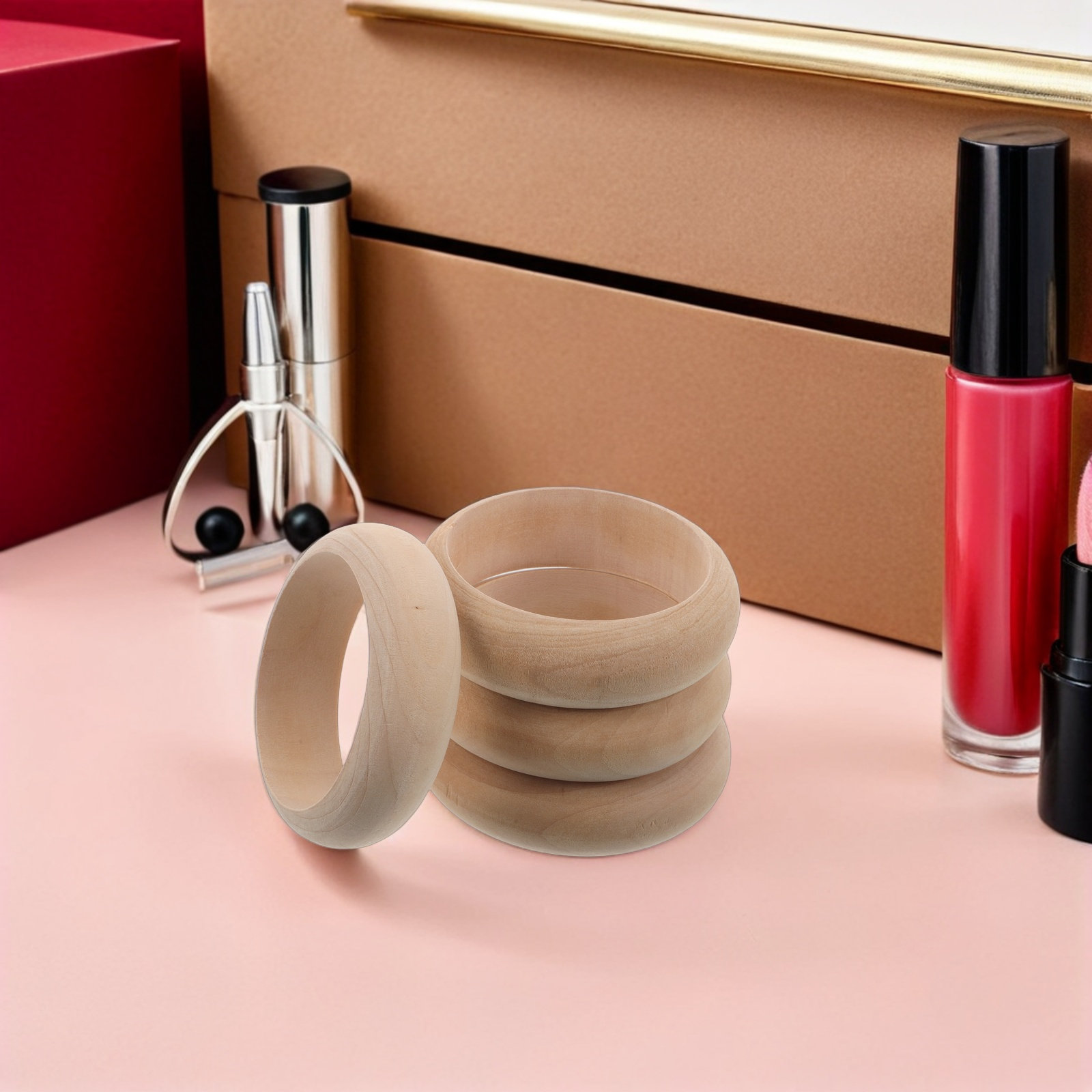 4Pcs Solid Wood Bangle Blanks  - đánh giá và giá Art Craft Wood