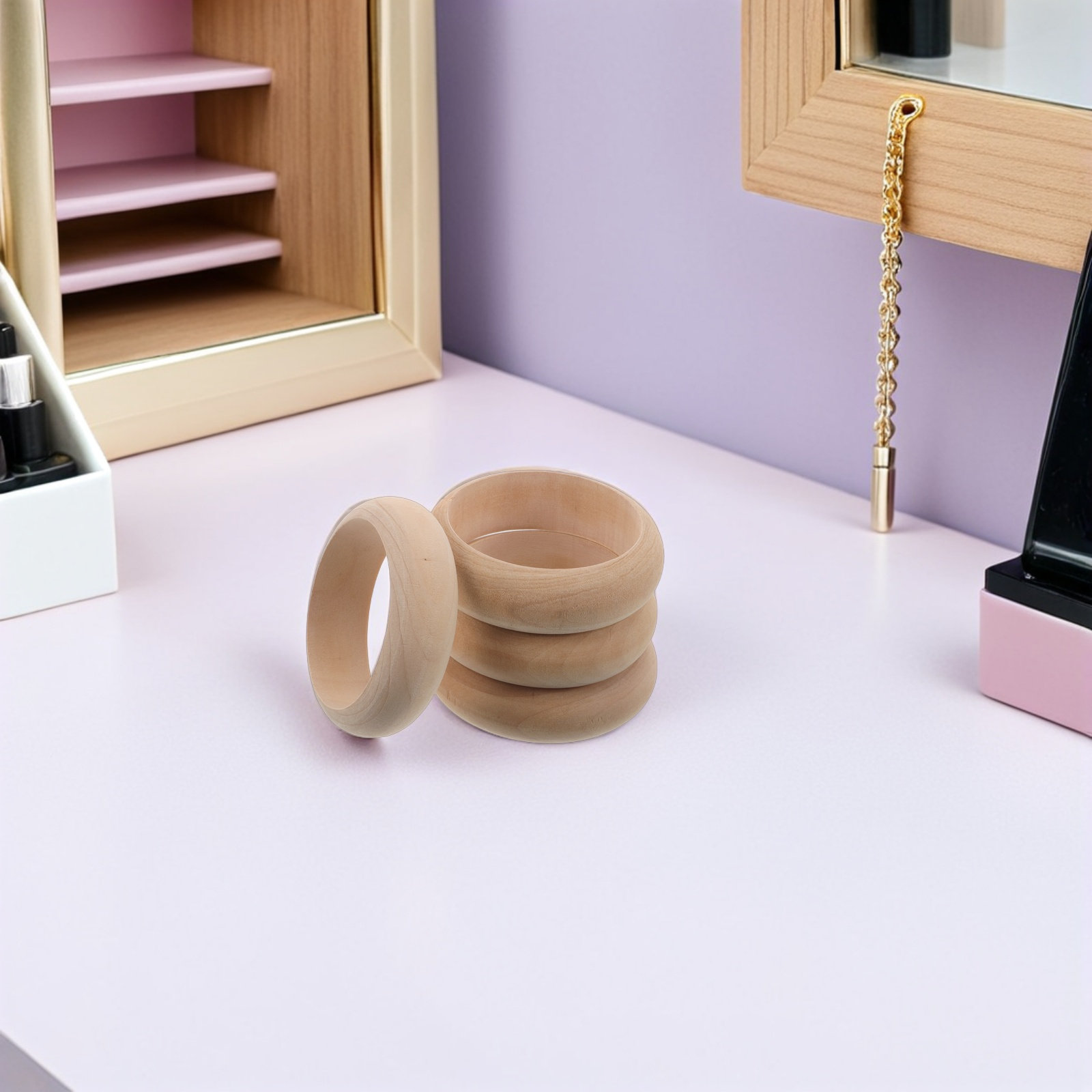 4Pcs Solid Wood Bangle Blanks  - đánh giá và giá Art Craft Wood