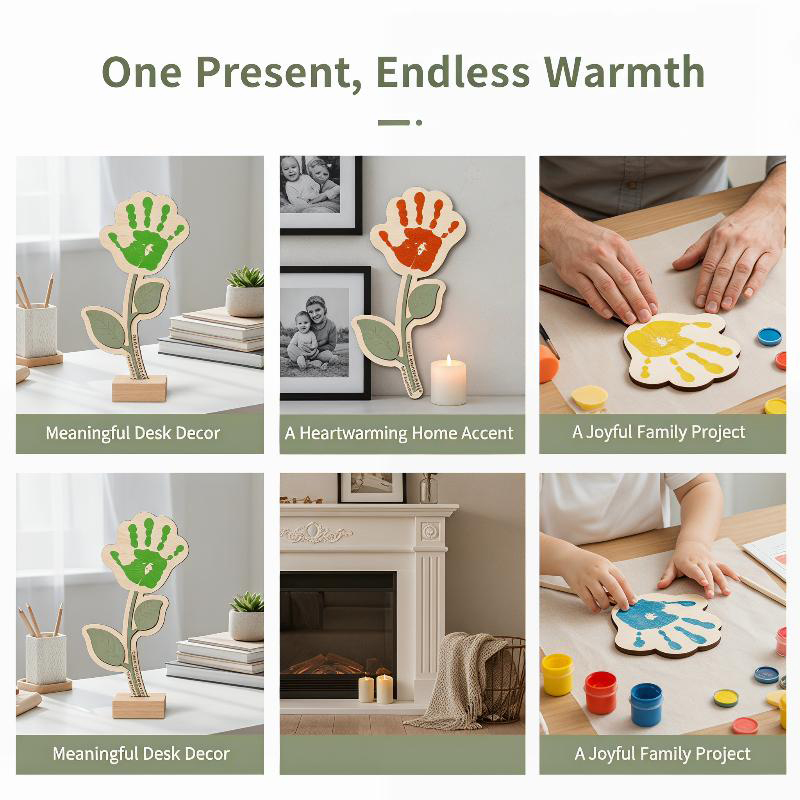 Blank Handprint Wood Flower Pl - đánh giá và giá Art And Craft For Nursery