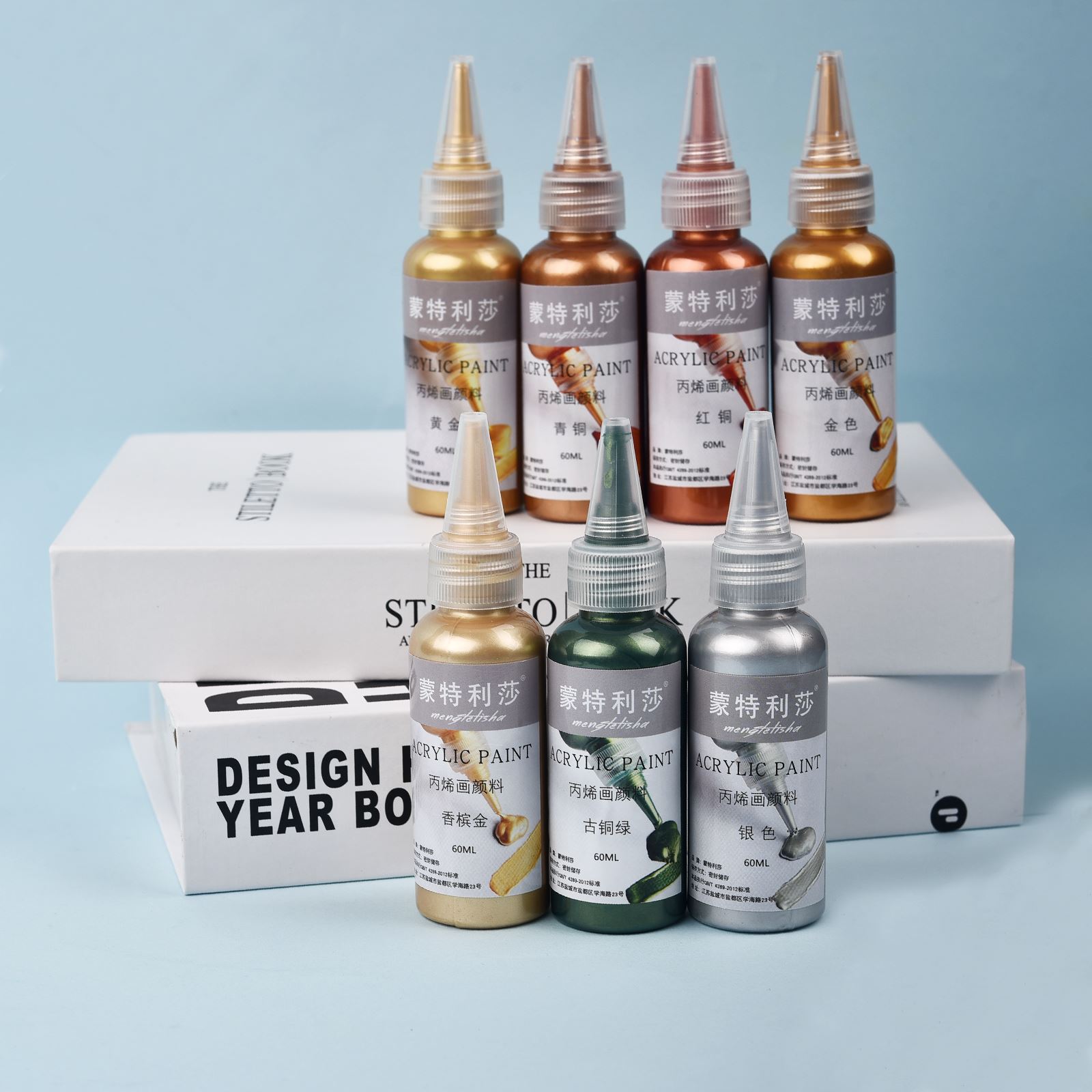 7 Colors 60ml/Bottle Metallic  - đánh giá và giá Resin Pigment Powder