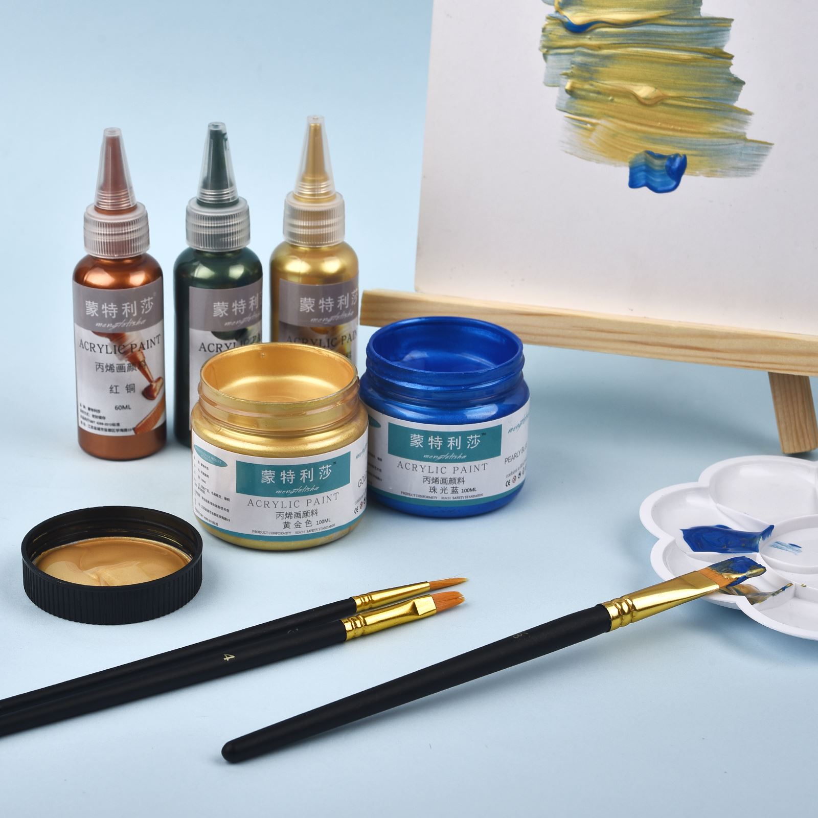7 Colors 60ml/Bottle Metallic  - đánh giá và giá Resin Pigment Powder