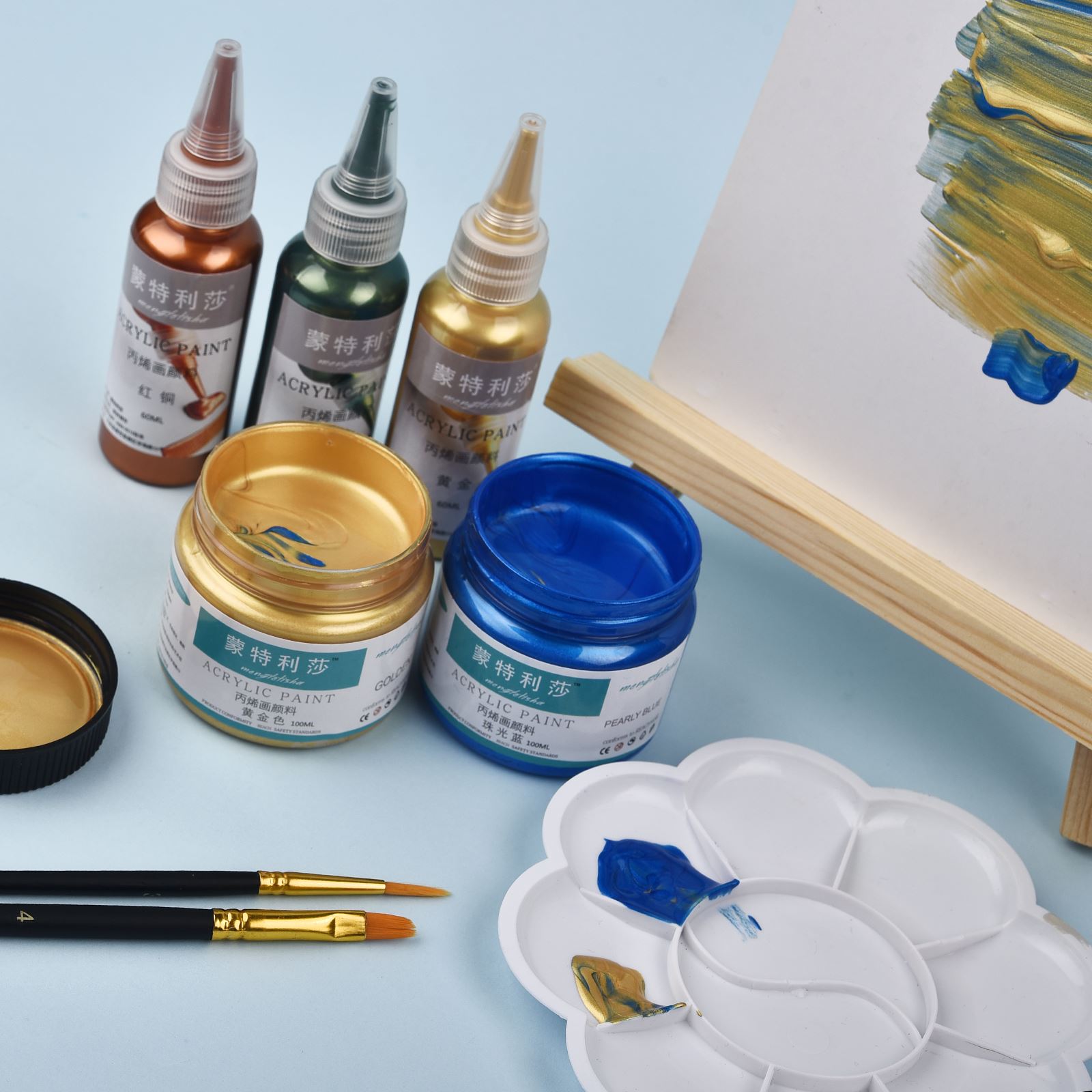 7 Colors 60ml/Bottle Metallic  - đánh giá và giá Resin Pigment Powder