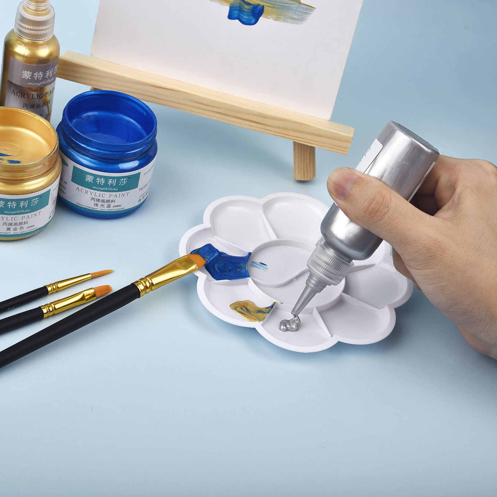 7 Colors 60ml/Bottle Metallic  - đánh giá và giá Resin Pigment Powder