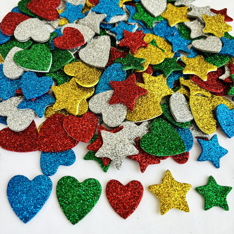 150PCS/LOT.Glitter star and he - đánh giá và giá Art Craft For Kindergarten