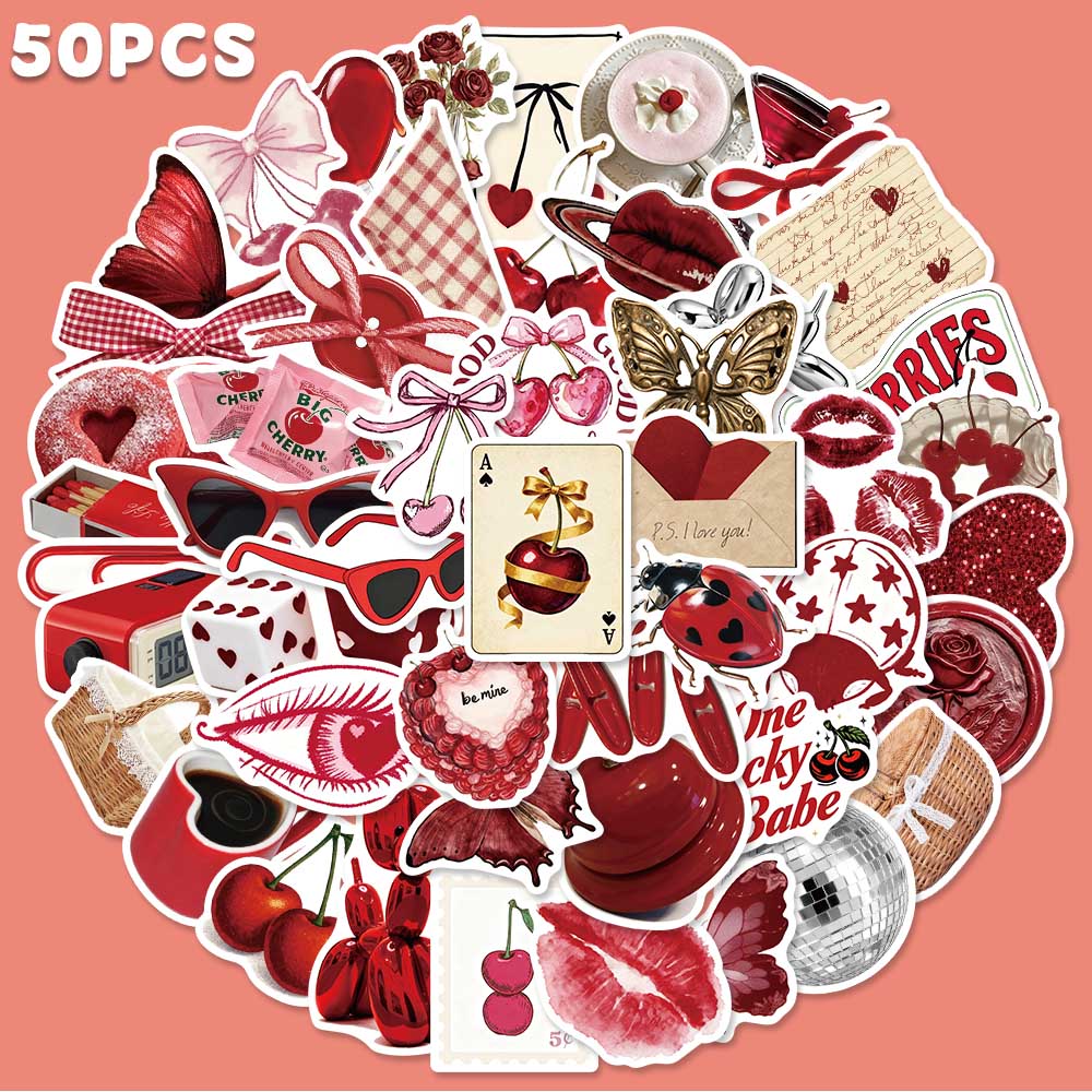 50pcs Cherry Coloured Graffiti - đánh giá và giá Artwork Craft
