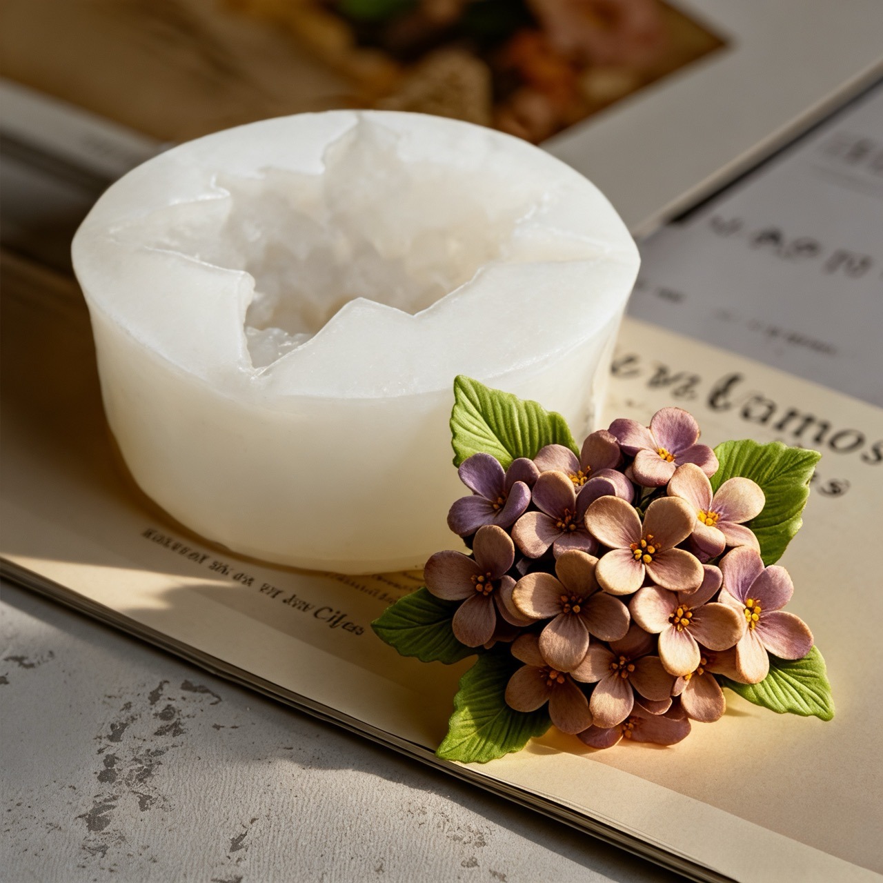 2-Piece 3D Rose and Lilac Sili - đánh giá và giá Art Craft Rose
