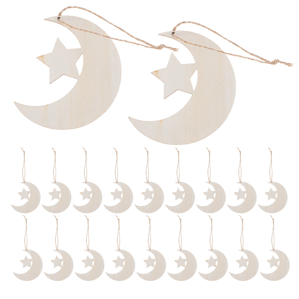 40Pcs Wood Moon Star Cutouts U - đánh giá và giá Art And Craft For Nursery