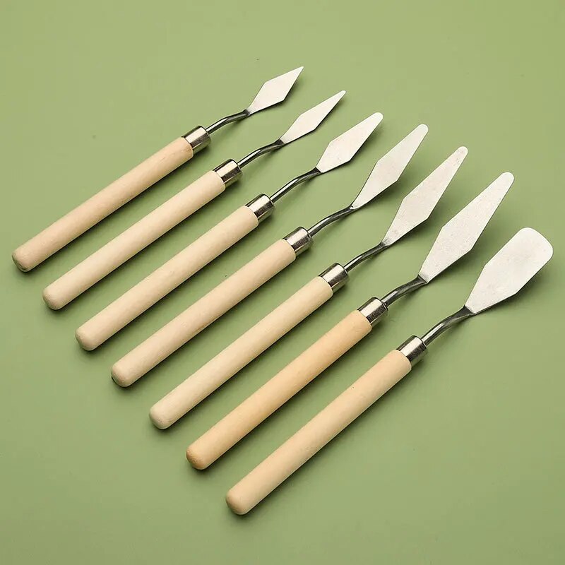 7Pcs Stainless Steel Palette K - đánh giá và giá Painting Knife Palette