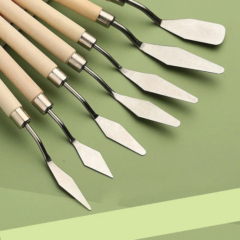 7Pcs Stainless Steel Palette K - đánh giá và giá Painting Knife Palette