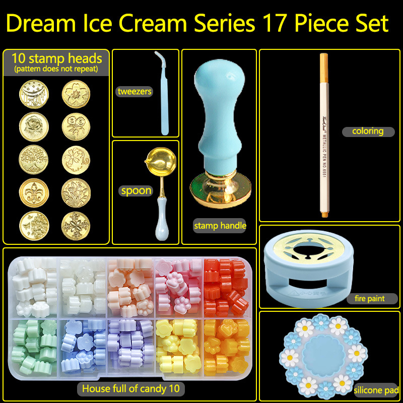 17PC/1Set Wax Seal Stamp Kit L - đánh giá và giá Batik Wax Kit