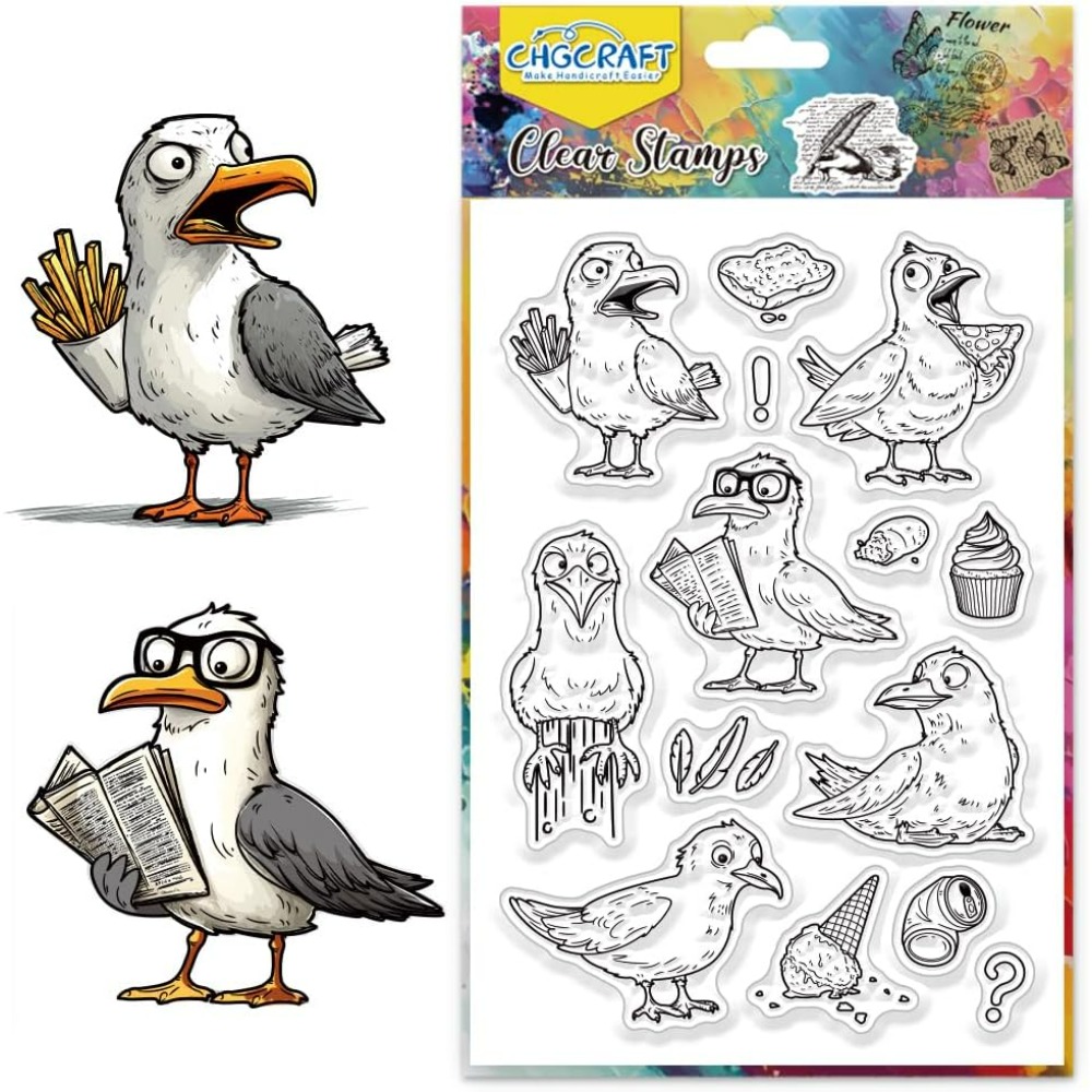 Seagulls Clear Stamps Bird Tra - đánh giá và giá Artwork Craft