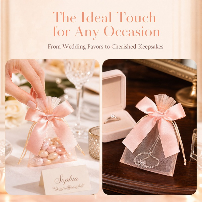 10/20pcs Pink Bow Gift Bags Tr - đánh giá và giá Art Craft Holiday