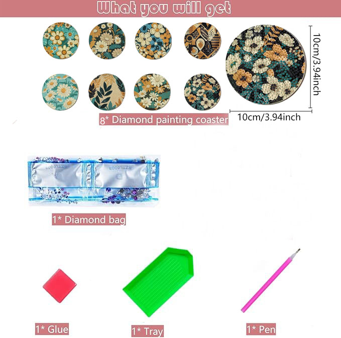 8 Pieces DIY Diamond Painting  - đánh giá và giá Art Y Craft
