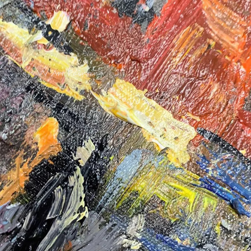 Hand-Painted Impasto Cityscape - đánh giá và giá Painting Knife Palette