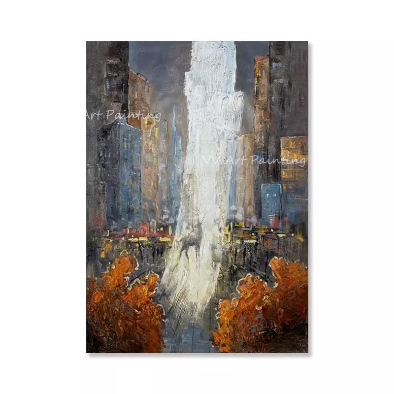 Hand-Painted Impasto Cityscape - đánh giá và giá Painting Knife Palette