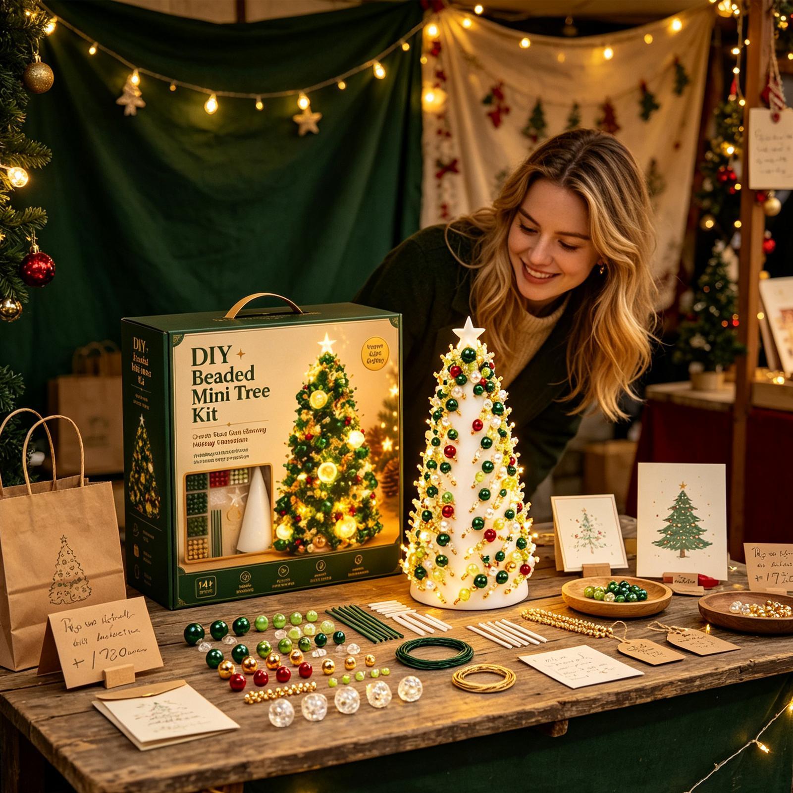Beaded Christmas Tree Kit DIY  - đánh giá và giá Art Craft Holiday