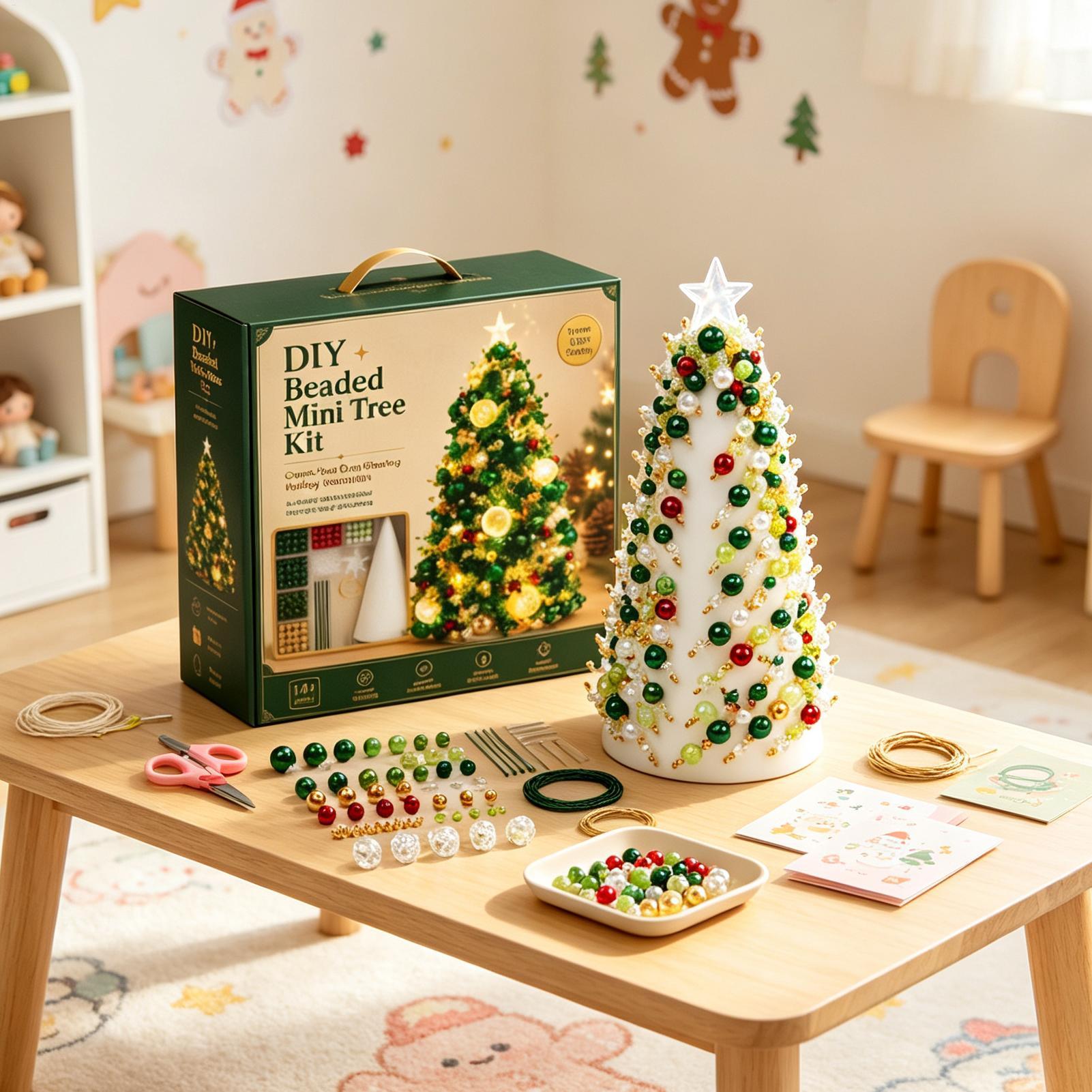 Beaded Christmas Tree Kit DIY  - đánh giá và giá Art Craft Holiday