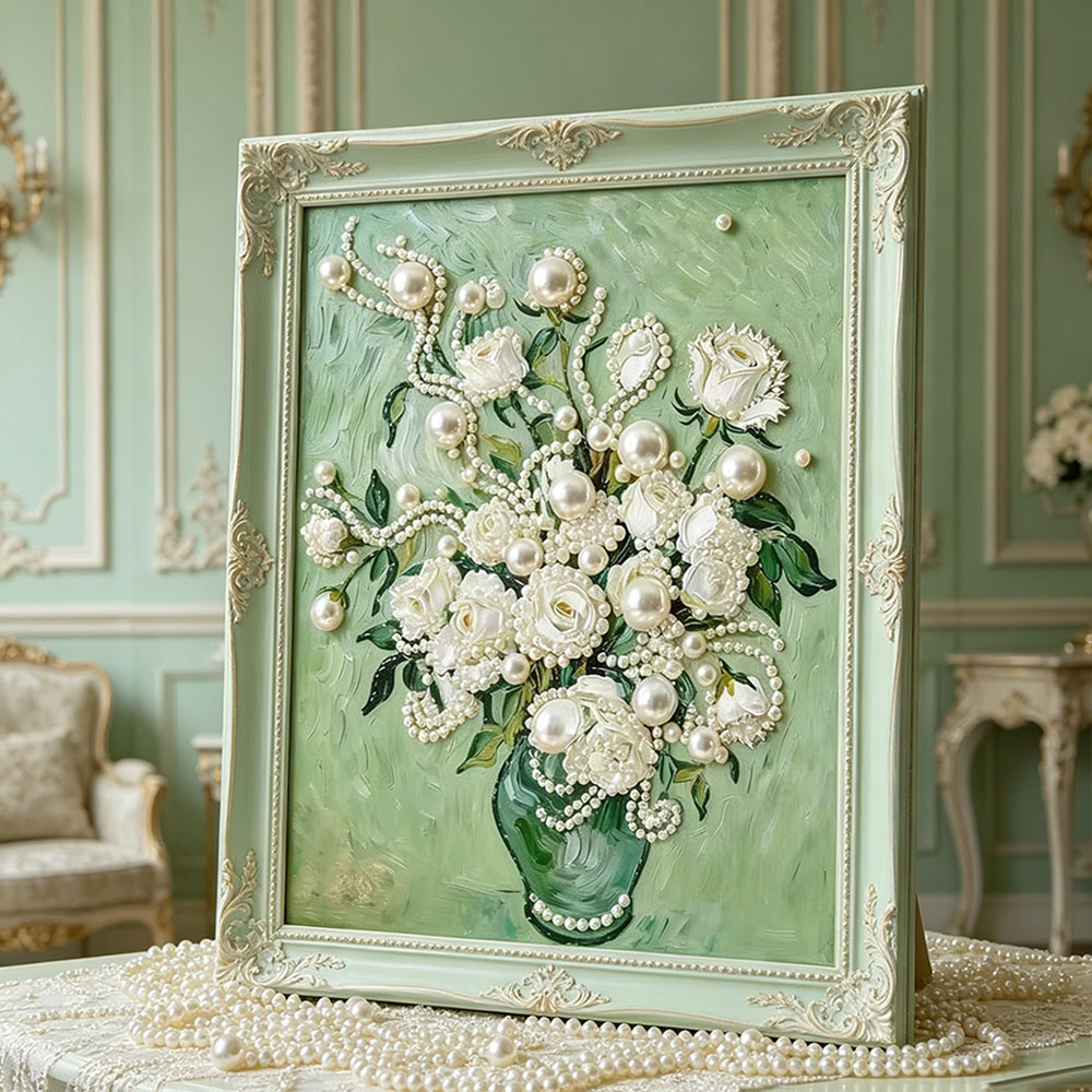 Huacan DIY Pearl Art Painting  - đánh giá và giá Art Craft Rose
