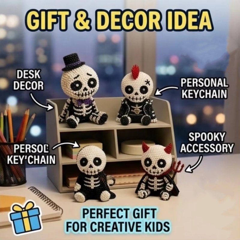 Creative 3d Beaded Skull Diy C - đánh giá và giá Art Craft Holiday